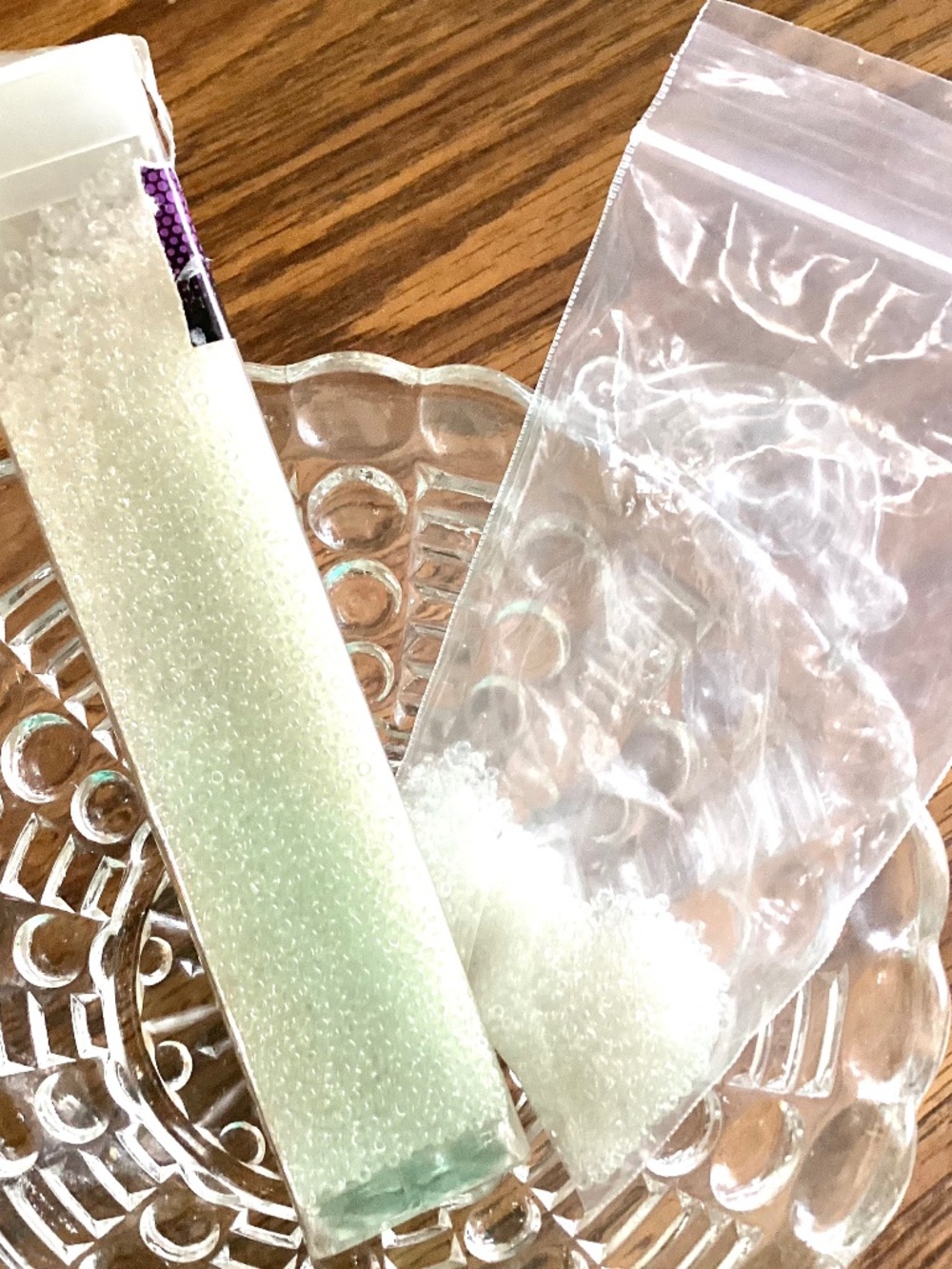 Iridescent White Seed Beads